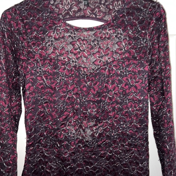 Express Burgundy Dress - Picture 9 of 9